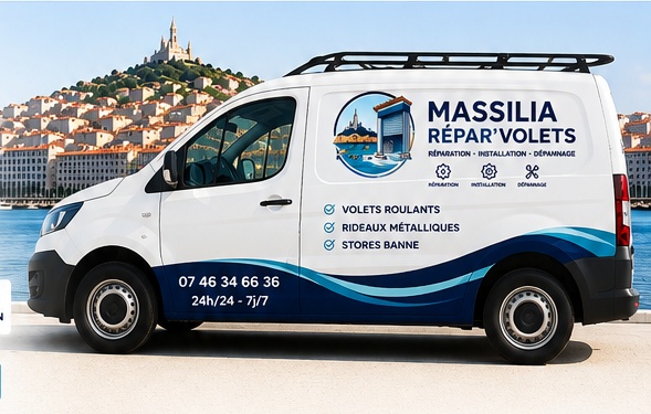 Camion Massilia Répar’Volets à Marseille